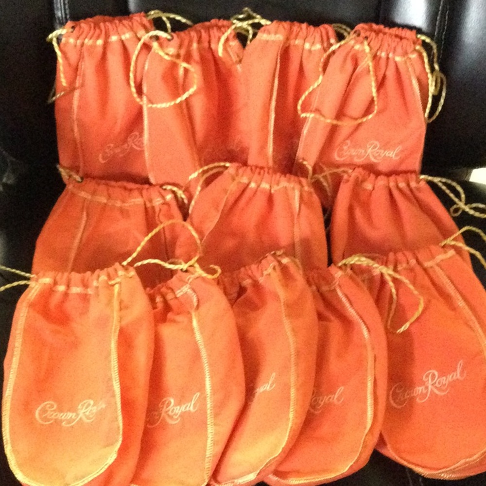 New 12 Crown Royal Peach Bags